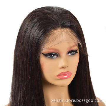 5X5 Closure Wig Cuticle Aligned Natural Black Mink Human Hair Wigs For Black Women Wholesale Hair Vendors